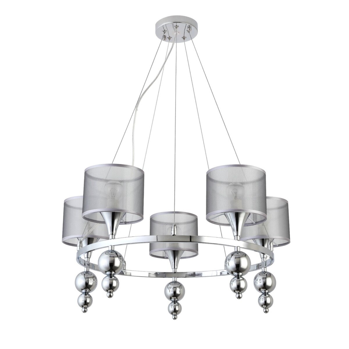 SLE107103-05 Светильник подвесной Хром/Серебристый E14 5*40W PAZIONE — изображение 6