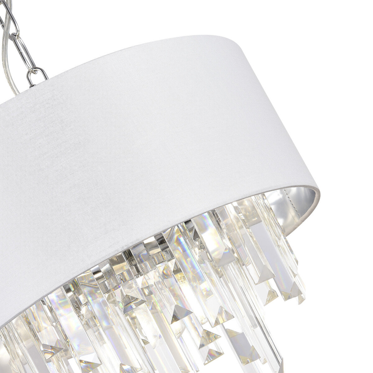 SLE1120-103-05 Светильник подвесной Хром/Белый E14 5*40W DAHLIA — изображение 5