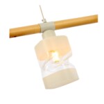 SLE114503-03 Светильник подвесной Белый, Светлое дерево/Белый, Прозрачный E27 3*60W ABIRITTO — изображение 9