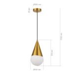 SLE1197-203-01 Светильник подвесной Золотистый/Белый E27 1*40W FIORI — изображение 7