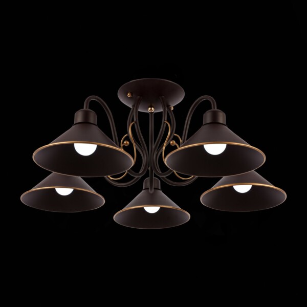 SLE120402-05 Светильник потолочный темно-коричневый/темно-коричневый E27 5*60W CIOLLA