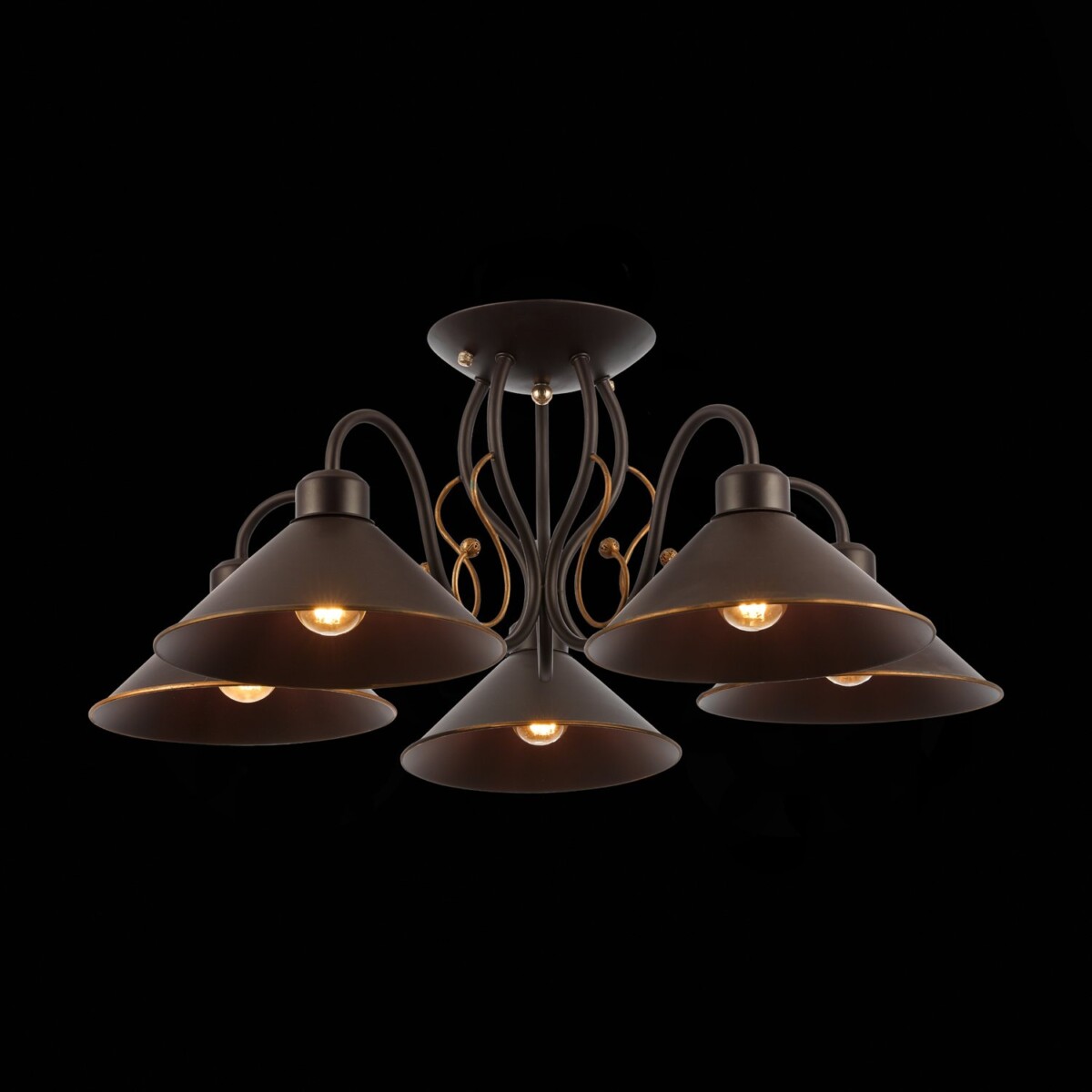 SLE120402-05 Светильник потолочный темно-коричневый/темно-коричневый E27 5*60W CIOLLA — изображение 10