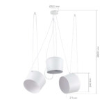 SLE120653-03 Светильник подвесной Белый/Белый E27 3*40W TRIESTE — изображение 6