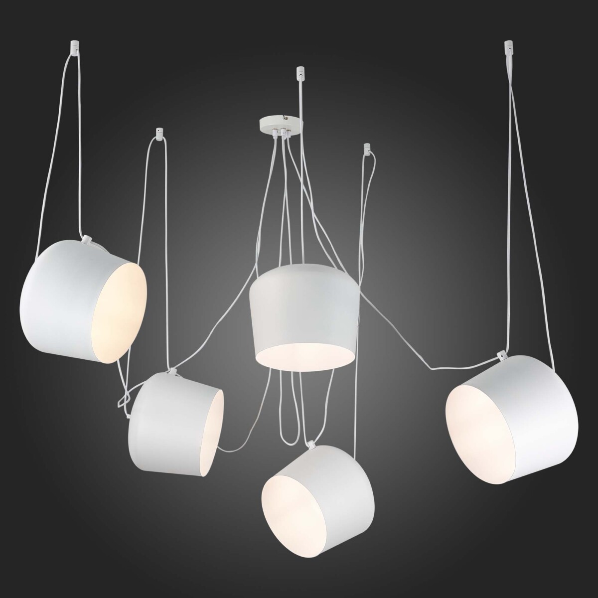 SLE120653-05 Светильник подвесной Белый/Белый E27 5*40W TRIESTE — изображение 2