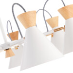 SLE125102-07 Светильник потолочный Белый, Золотистый/Белый, Светлое дерево E14 7*40W MODICA — изображение 5