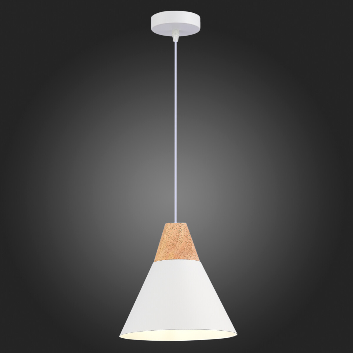 SLE125103-01 Светильник подвесной Белый/Белый, Светлое дерево E27 1*60W MODICA — изображение 2