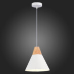 SLE125103-01 Светильник подвесной Белый/Белый, Светлое дерево E27 1*60W MODICA — изображение 2