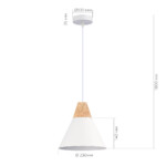 SLE125103-01 Светильник подвесной Белый/Белый, Светлое дерево E27 1*60W MODICA — изображение 6