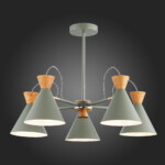 SLE125112-05 Светильник потолочный Серый, Золотистый/Серый, Темное дерево E14 5*40W MODICA — изображение 2