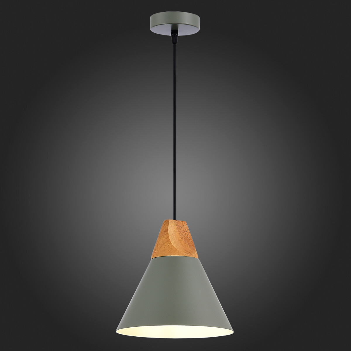 SLE125113-01 Светильник подвесной Серый/Серый, Светлое дерево E27 1*60W MODICA — изображение 2