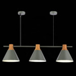 SLE125113-03 Светильник подвесной Серый/Серый, Светлое дерево E27 3*60W MODICA