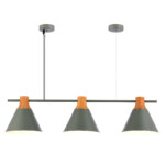 SLE125113-03 Светильник подвесной Серый/Серый, Светлое дерево E27 3*60W MODICA — изображение 3