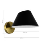 SLE1253-301-01 Светильник настенный Латунь/Черный,Белый E14 1*60W NORBI — изображение 3