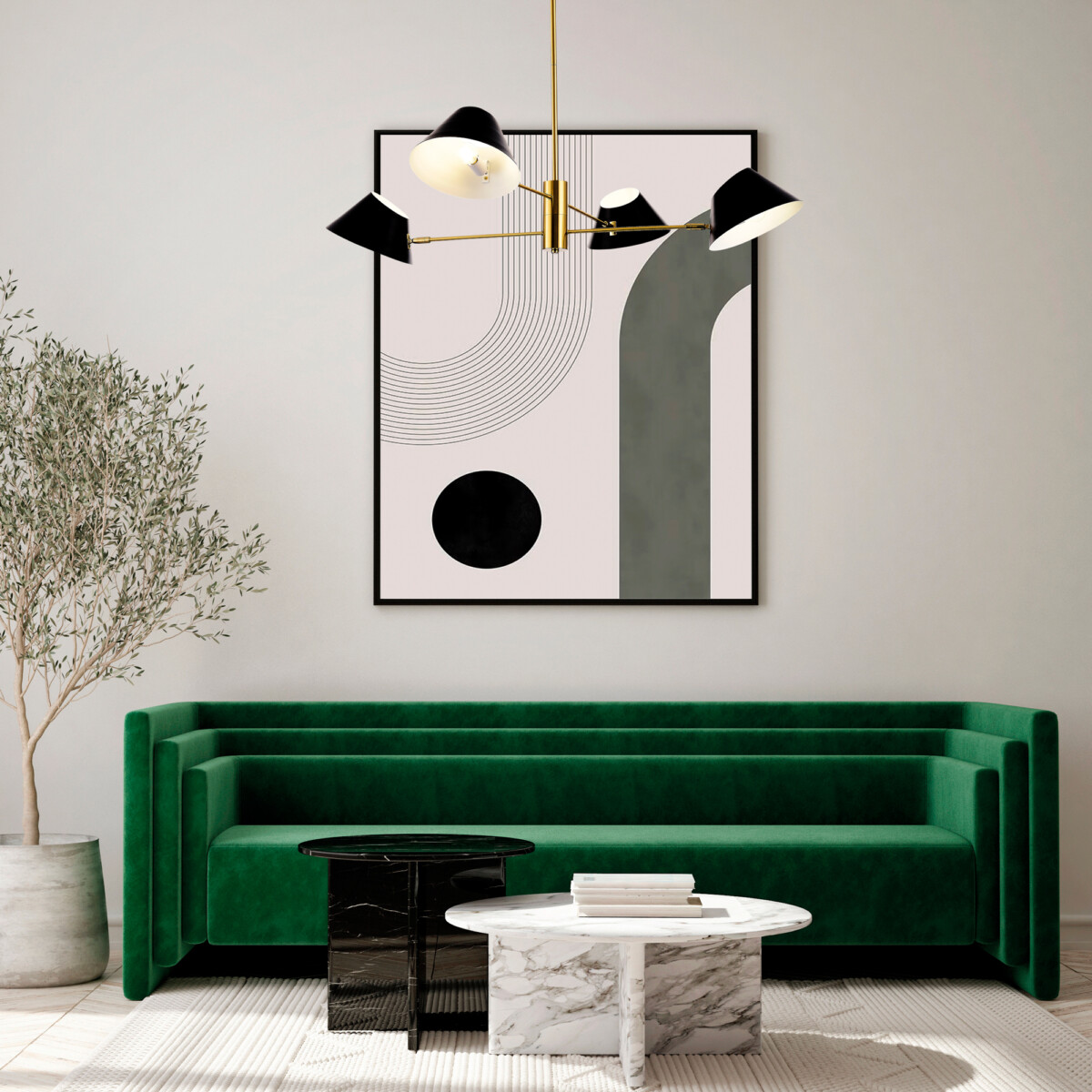 SLE1253-343-04 Светильник подвесной Латунь/Черный, Белый E14 4*60W NORBI — изображение 6