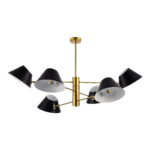 SLE1253-343-06 Светильник подвесной Латунь/Черный, Белый E14 6*60W NORBI