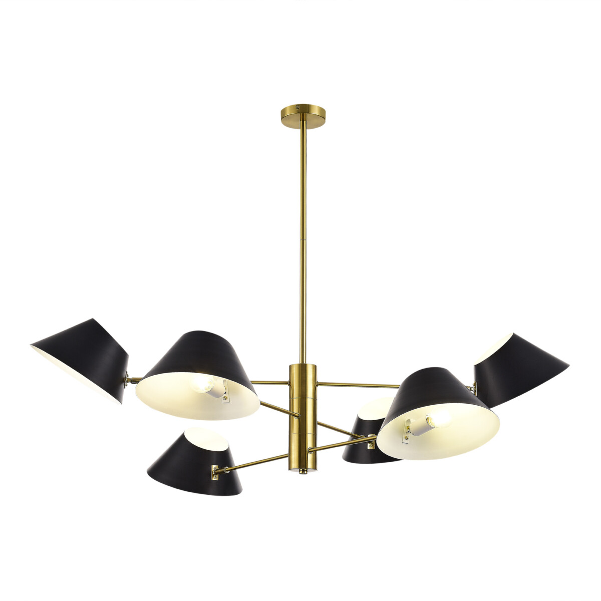 SLE1253-343-06 Светильник подвесной Латунь/Черный, Белый E14 6*60W NORBI — изображение 3