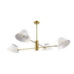 SLE1253-353-04 Светильник подвесной Латунь/Белый E14 4*60W NORBI