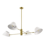 SLE1253-353-04 Светильник подвесной Латунь/Белый E14 4*60W NORBI — изображение 2