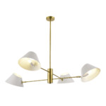 SLE1253-353-04 Светильник подвесной Латунь/Белый E14 4*60W NORBI — изображение 3