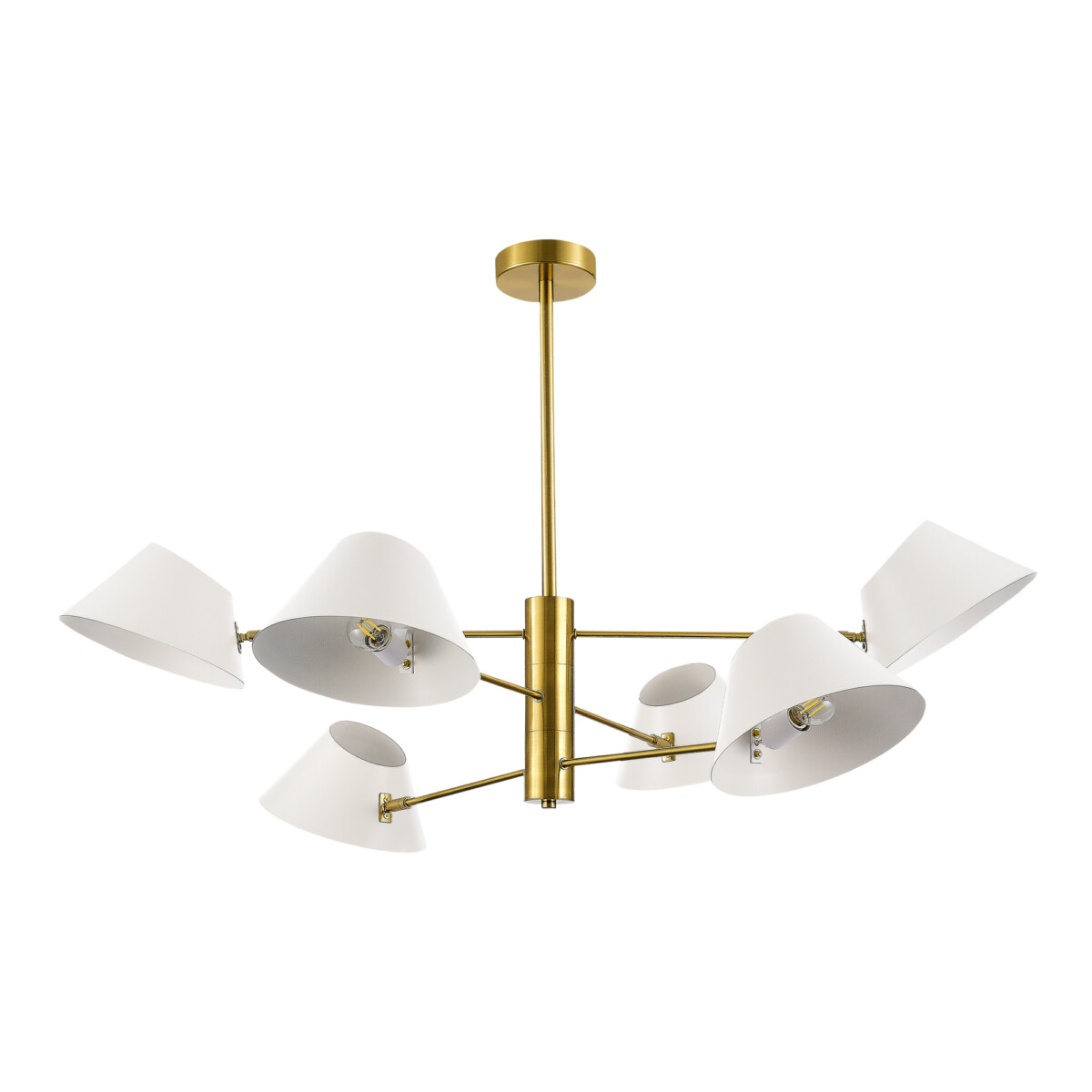 SLE1253-353-06_01W SLE1253-353-06 Светильник подвесной Латунь/Белый E14 6*60W NORBI — изображение 1