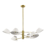 SLE1253-353-06 Светильник подвесной Латунь/Белый E14 6*60W NORBI — изображение 2