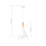 SLE1255-413-01 Светильник подвесной Черный/Белый E27 1*40W ARKET