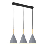 SLE1255-413-03 Светильник подвесной Черный/Серый E27 3*40W ARKET — изображение 5