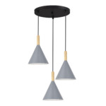 SLE1255-433-03 Светильник подвесной Черный/Серый E27 3*40W ARKET — изображение 2