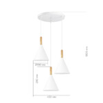 SLE1255-513-03 Светильник подвесной Белый/Белый E27 3*40W ARKET — изображение 6