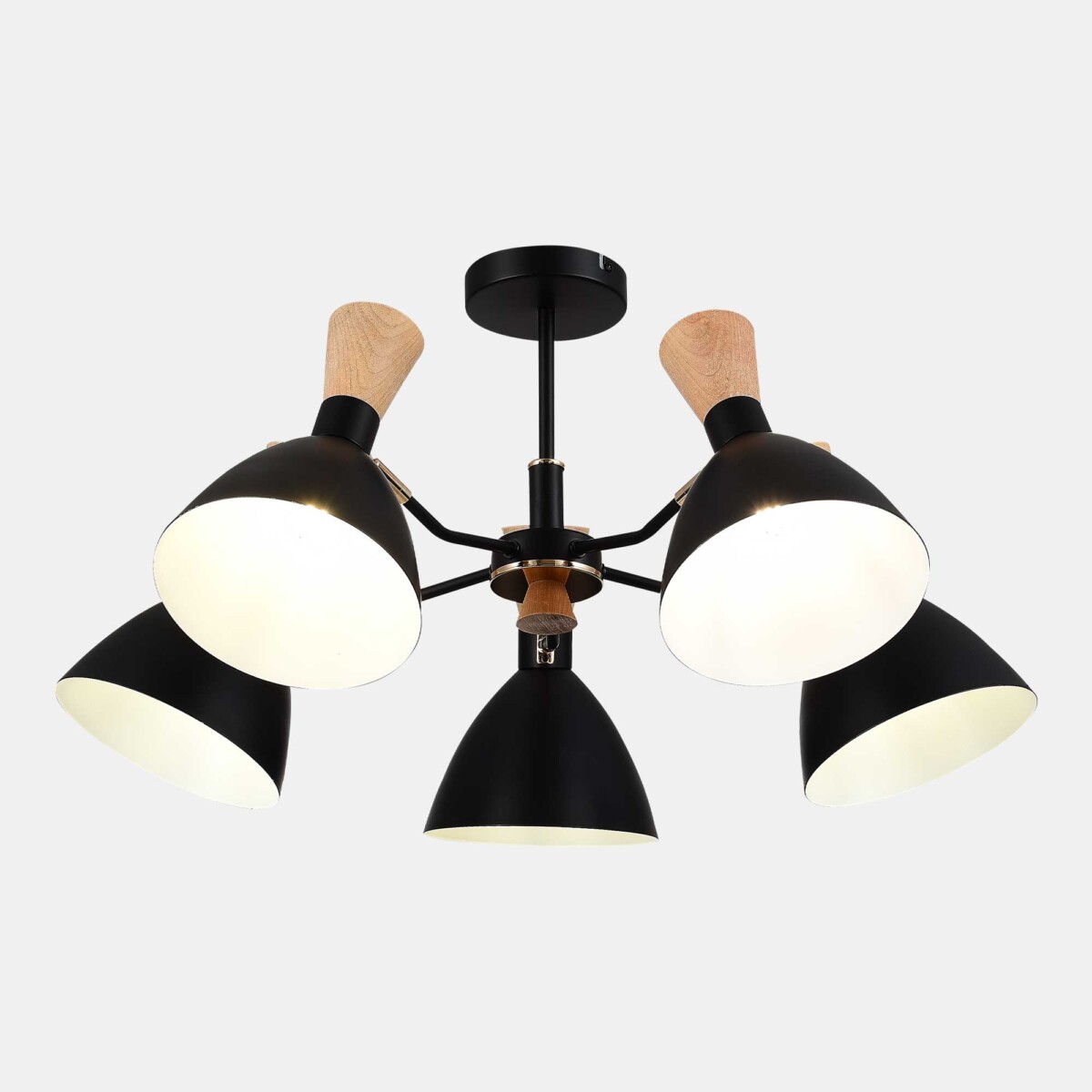 SLE1256-402-05 Светильник потолочный Черный/Черный, Светлое дерево, Золотистый E14 5*40W VISTA — изображение 3