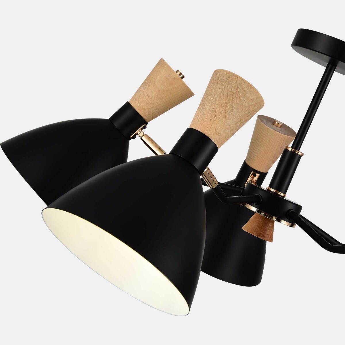 SLE1256-402-05 Светильник потолочный Черный/Черный, Светлое дерево, Золотистый E14 5*40W VISTA — изображение 7