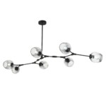 SLE154843-07 Светильник подвесной Черный/Дымчатый E27 7*40W RAMETTO — изображение 3