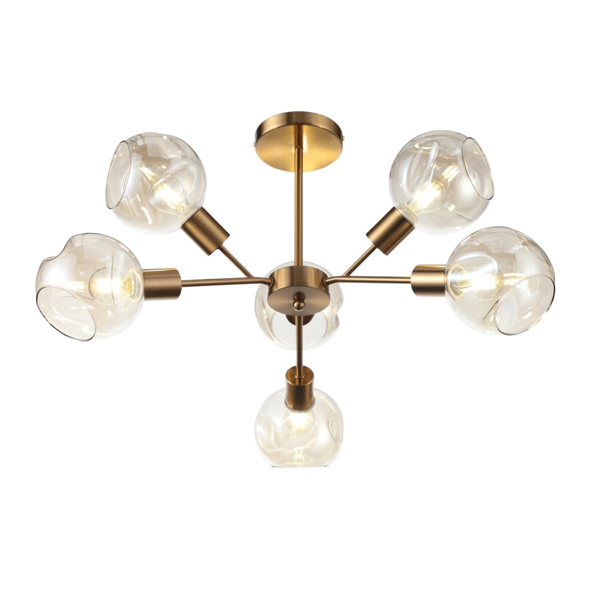 Уценка SLE155302-06 Светильник потолочный Античная медь/Янтарный E14 6*60W GENTORE — изображение 2