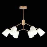 SLE155902-06 Светильник потолочный Золотистый/Белый E14 6*40W MARIO