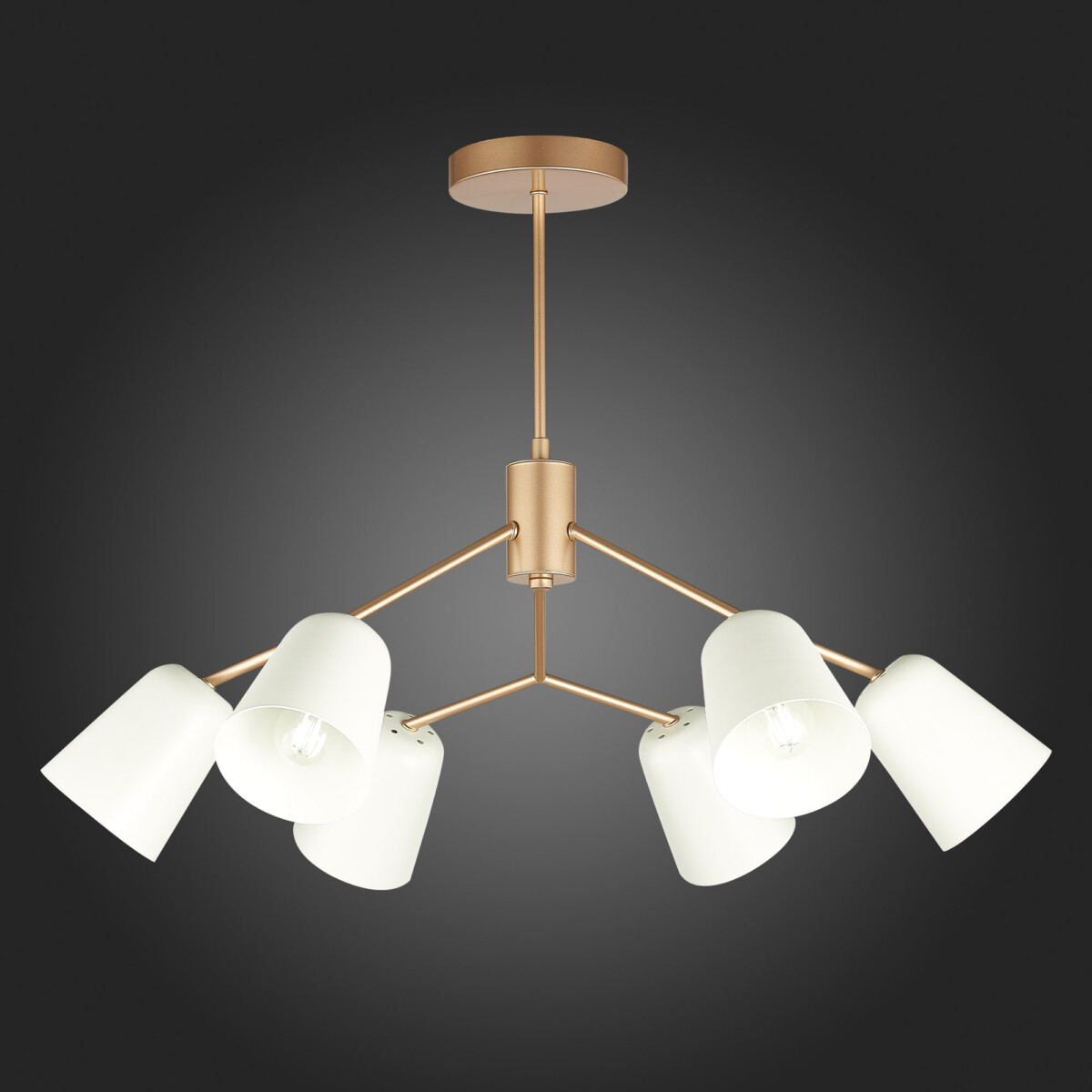 SLE155902-06 Светильник потолочный Золотистый/Белый E14 6*40W MARIO — изображение 2