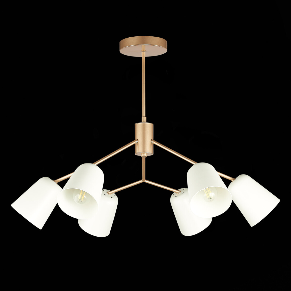 SLE155902-06 Светильник потолочный Золотистый/Белый E14 6*40W MARIO — изображение 4