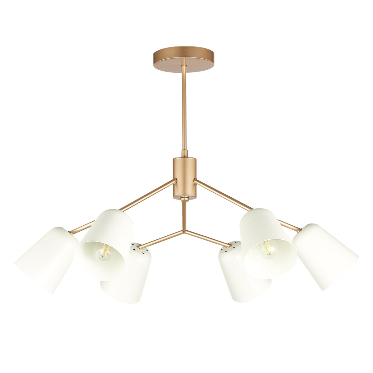 SLE155902-06 Светильник потолочный Золотистый/Белый E14 6*40W MARIO — изображение 6