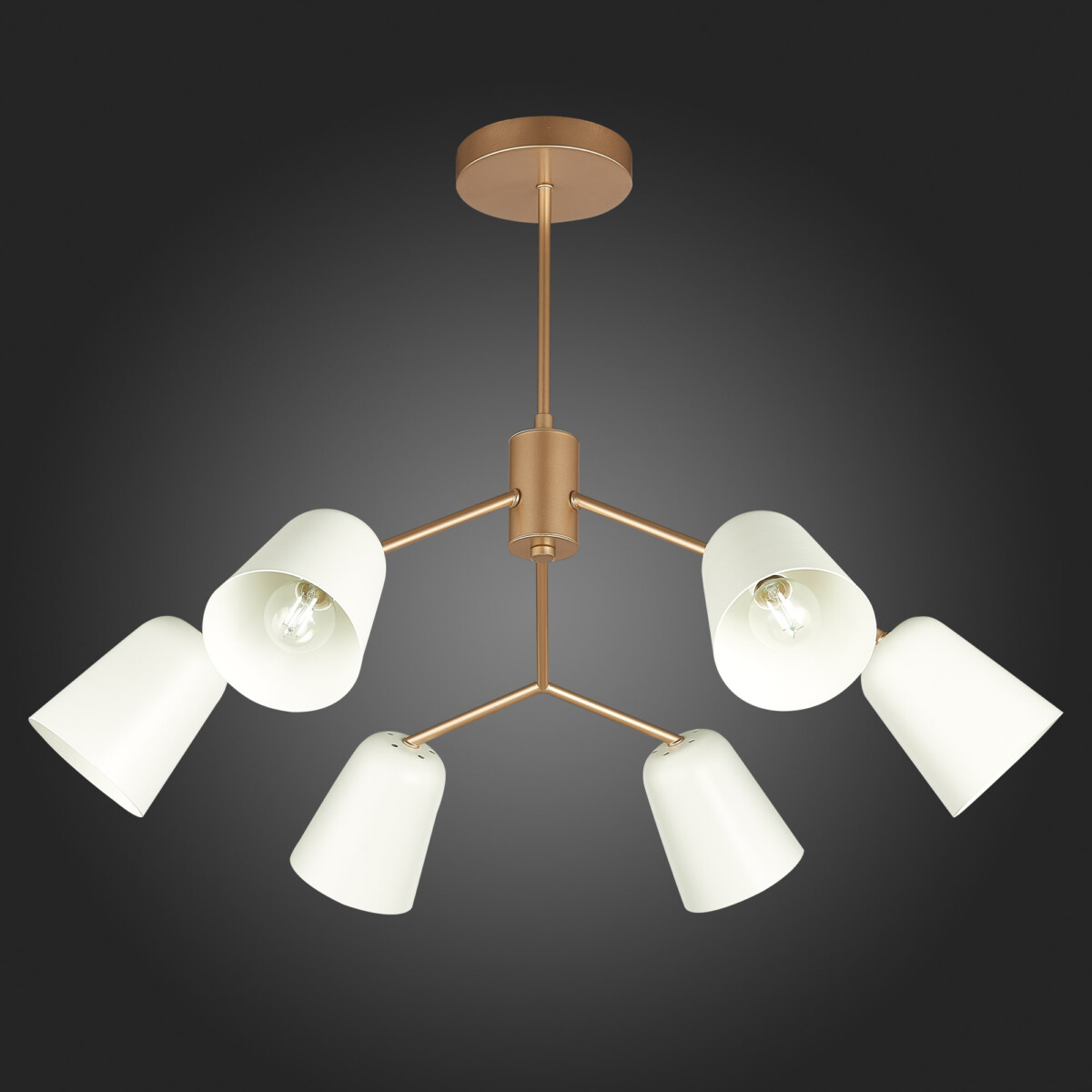 SLE155902-06 Светильник потолочный Золотистый/Белый E14 6*40W MARIO — изображение 8