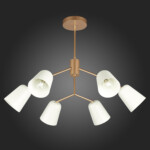 SLE155902-06 Светильник потолочный Золотистый/Белый E14 6*40W MARIO — изображение 8