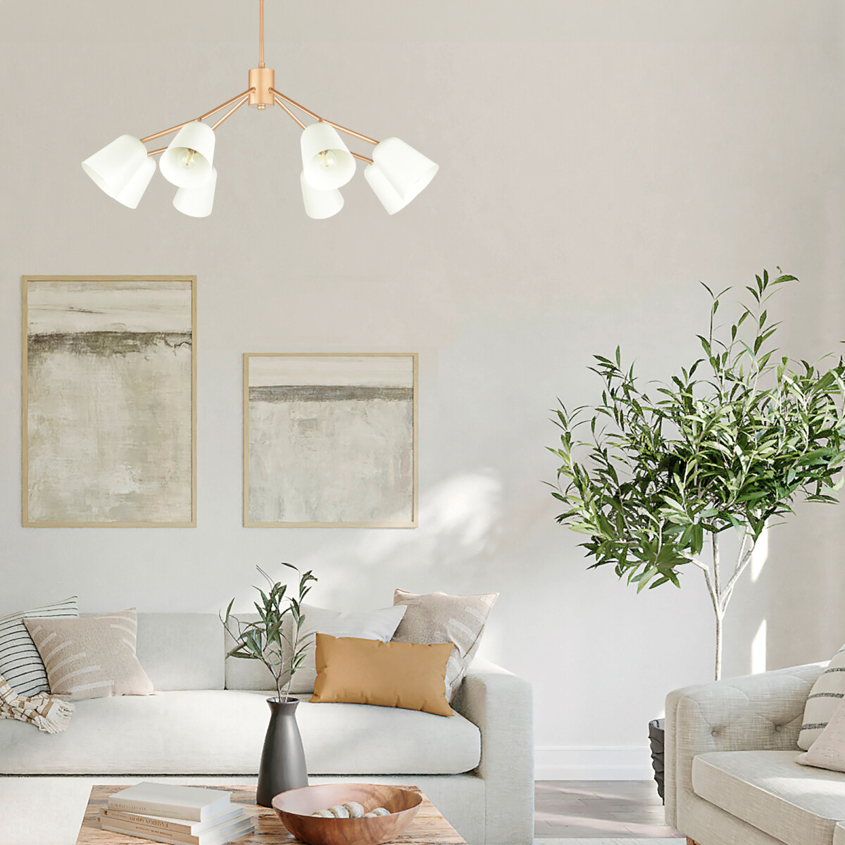 SLE155902-06 Светильник потолочный Золотистый/Белый E14 6*40W MARIO — изображение 11