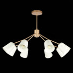 SLE155902-08 Светильник потолочный Золотистый/Белый E14 8*40W MARIO — изображение 4