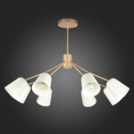 SLE155902-08 Светильник потолочный Золотистый/Белый E14 8*40W MARIO — изображение 5