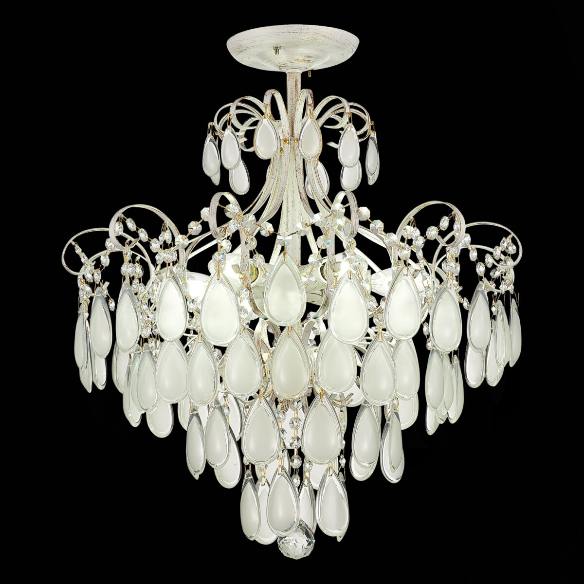 SLE160302-06_01B SLE160302-06 Светильник потолочный Золотистый/Белый матовый E14 6*60W MAGONZA — изображение 1