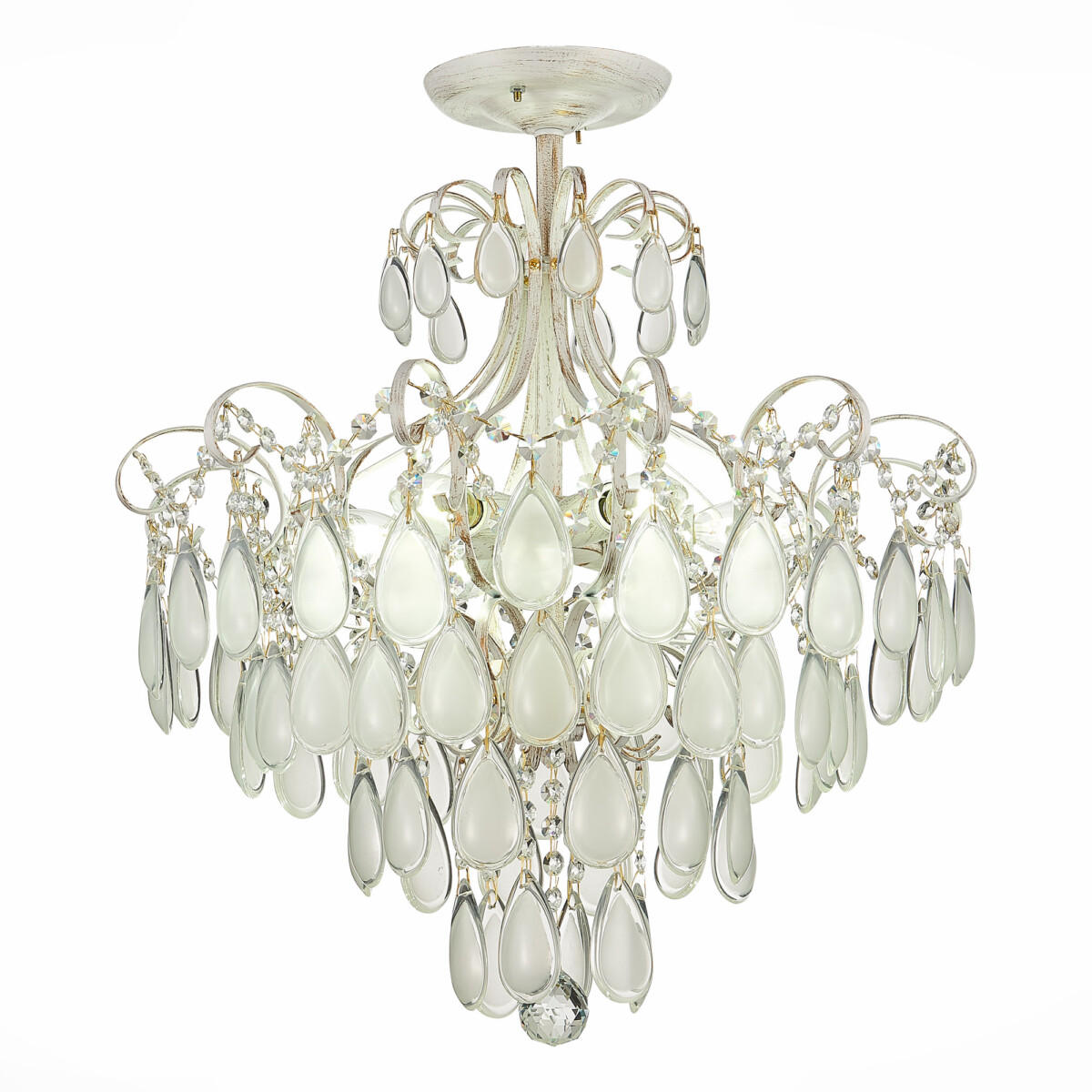 SLE160302-06 Светильник потолочный Золотистый/Белый матовый E14 6*60W MAGONZA — изображение 3