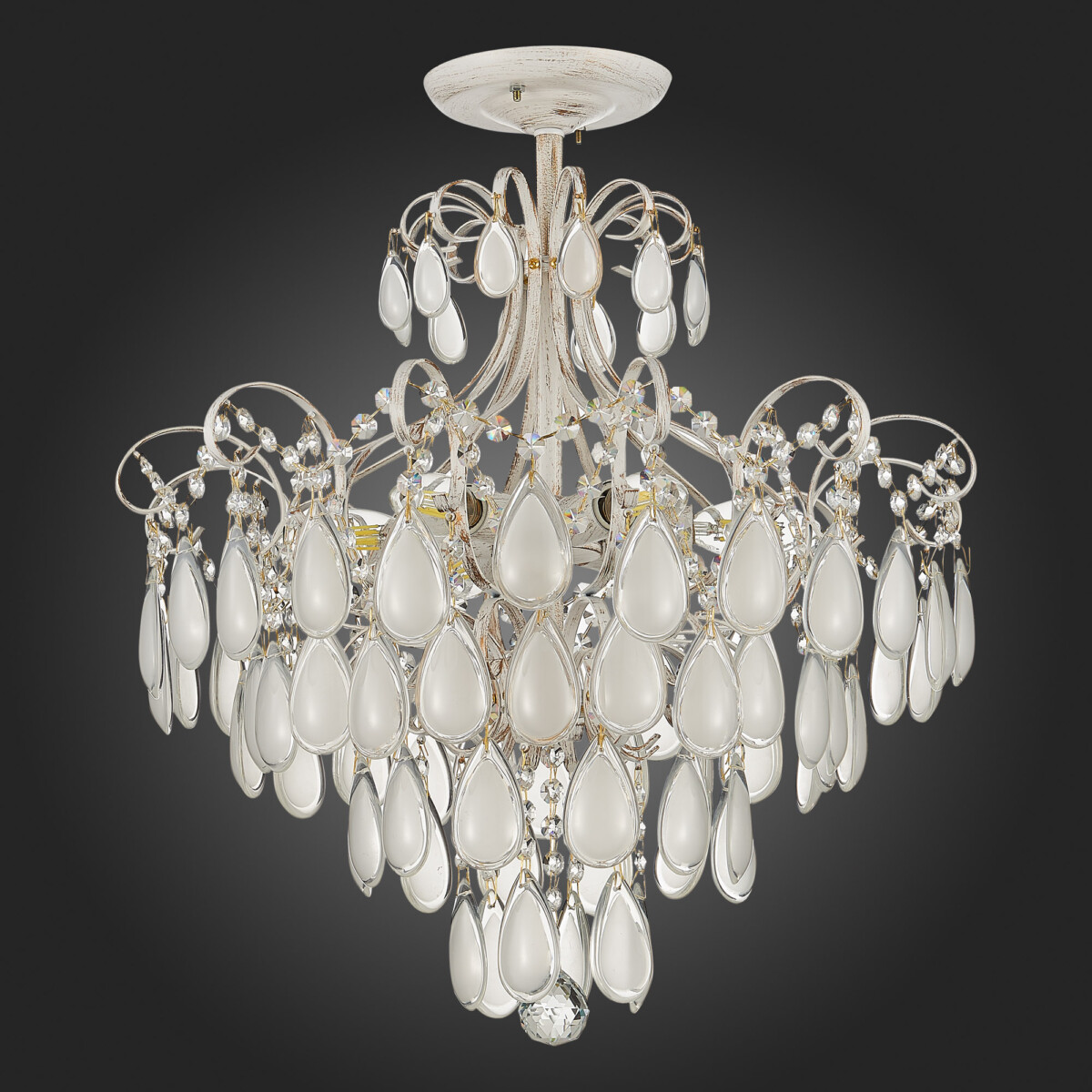 SLE160302-06 Светильник потолочный Золотистый/Белый матовый E14 6*60W MAGONZA — изображение 5