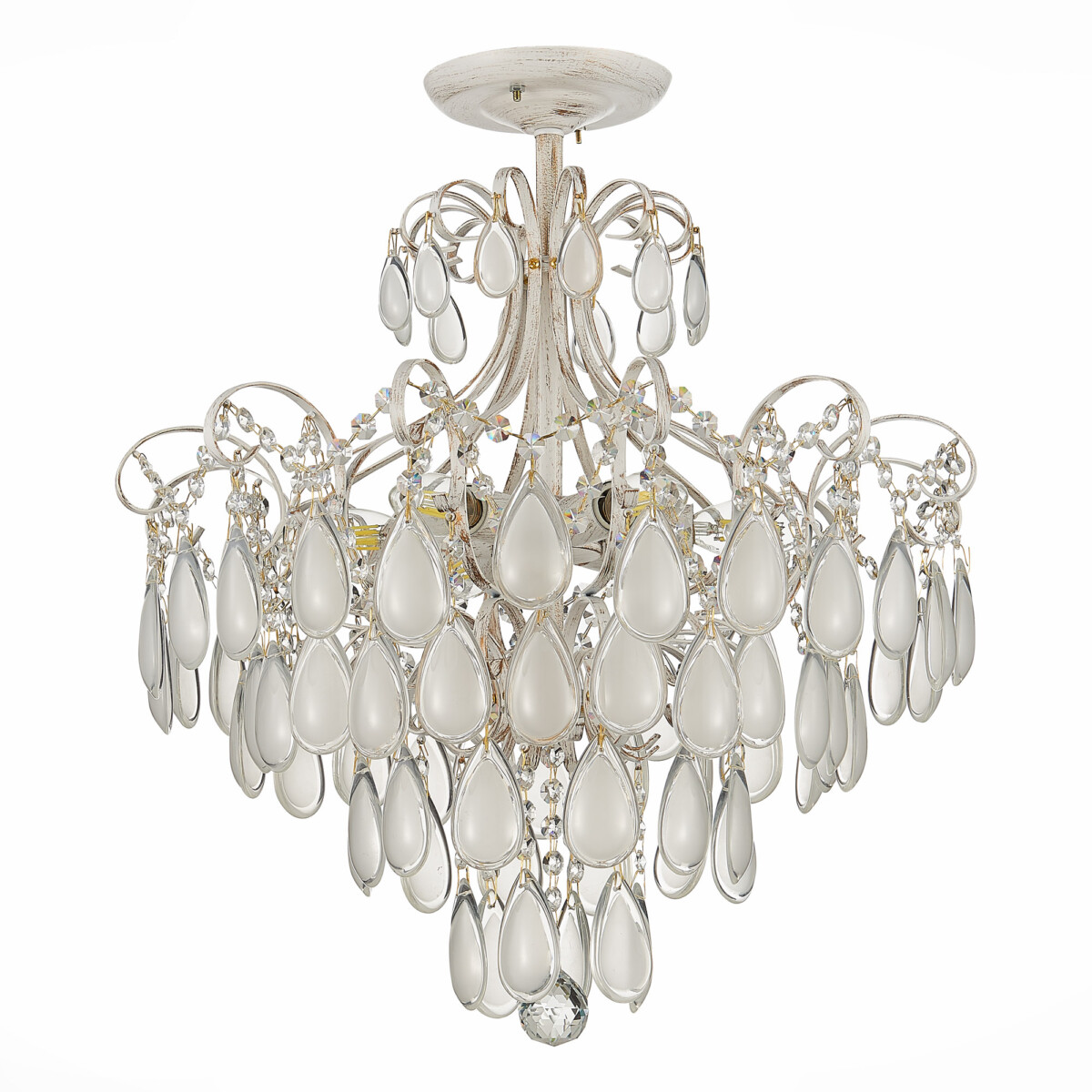 SLE160302-06 Светильник потолочный Золотистый/Белый матовый E14 6*60W MAGONZA — изображение 6