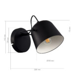 SLE1805-401-01 Светильник настенный Черный/Черный E27 1*40W BLANK — изображение 5