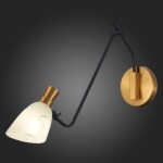 SLE205401-01 Светильник настенный Черный, Латунь/Белый E14 1*60W LITA — изображение 2