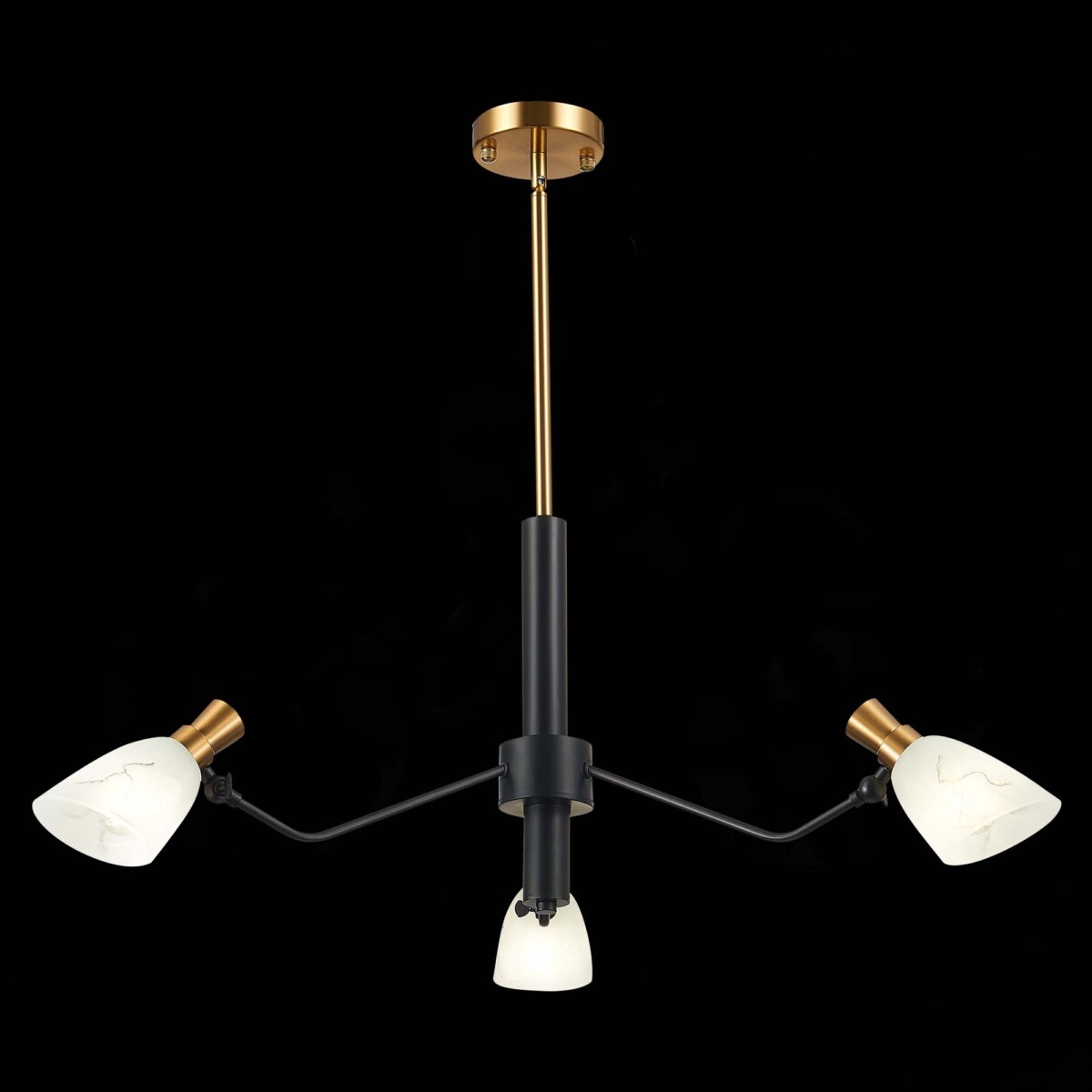 SLE205403-03_01B SLE205403-03 Светильник подвесной Черный, Латунь/Белый E14 3*60W LITA — изображение 1