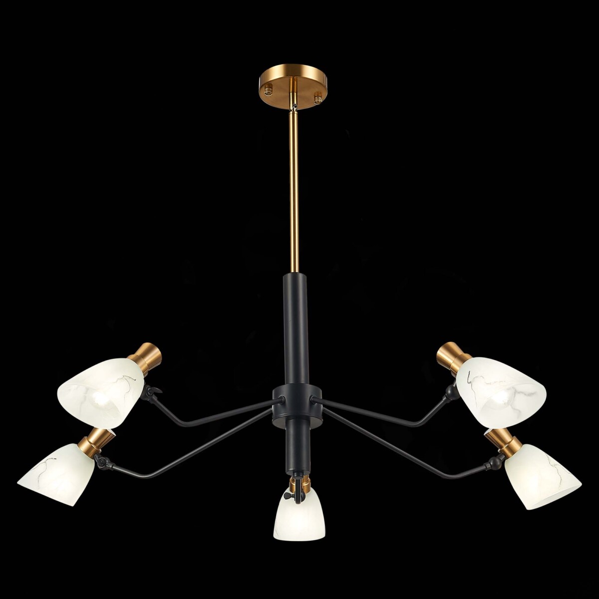SLE205403-05 Светильник подвесной Черный, Латунь/Белый E14 5*60W LITA — изображение 1
